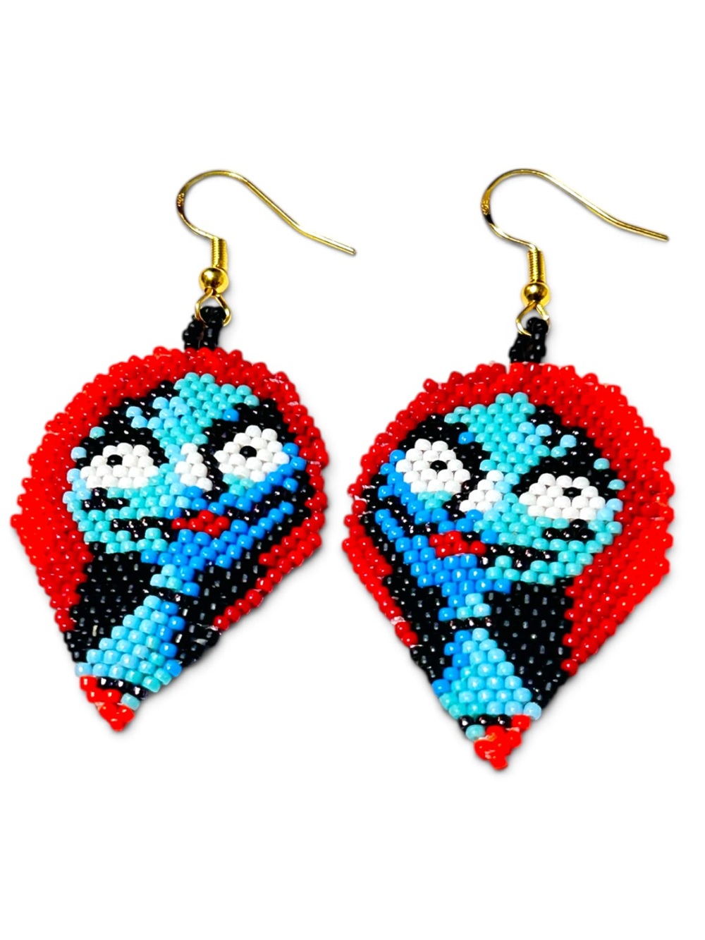 GrandmaMia Halloween Spooky Chic Rag Doll MIYUKI DELICA Glass Beaded Earrings